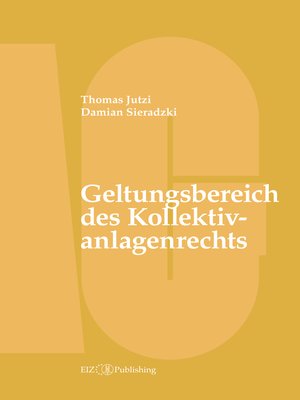 cover image of Geltungsbereich des Kollektivanlagenrechts